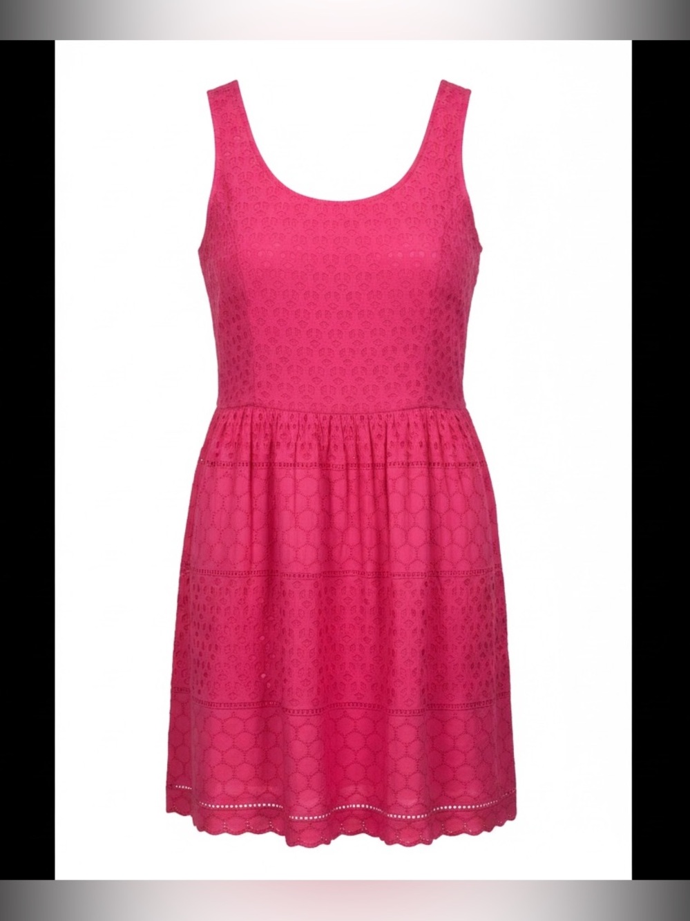 Elle Bright Hot Pink Sleeveless Midi Dress